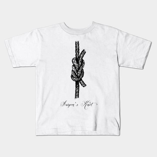 Surgeon's Knot Kids T-Shirt by illucalliart